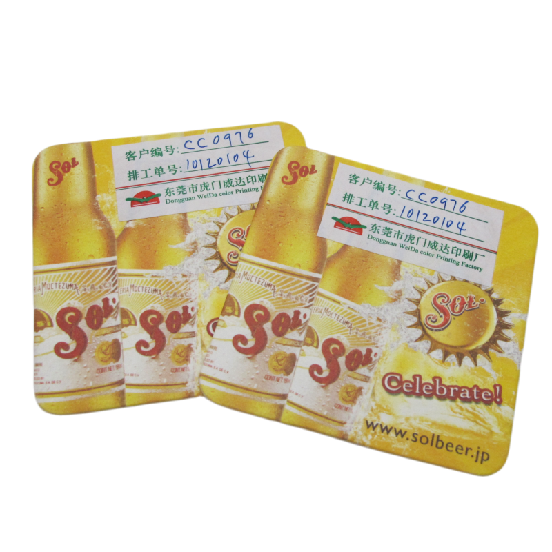 Wholesale Eco-friendly Cheap Square Custom Coasters in Bar